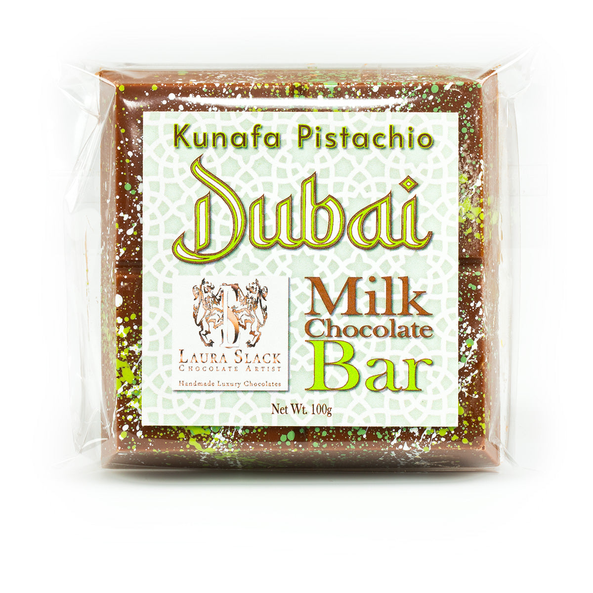 The Dubai Bar Milk Chocolate Bar – Laura Slack Chocolate Artist