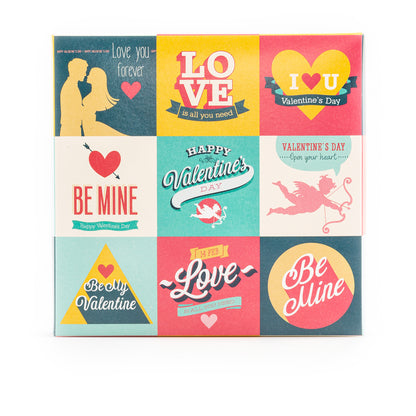 9 Pc Assorted Retro Valentine's Day Truffles